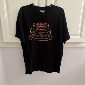 Happy Birthday Cake Graphic T-Shirt Size XL – Fun & Festive Tee"